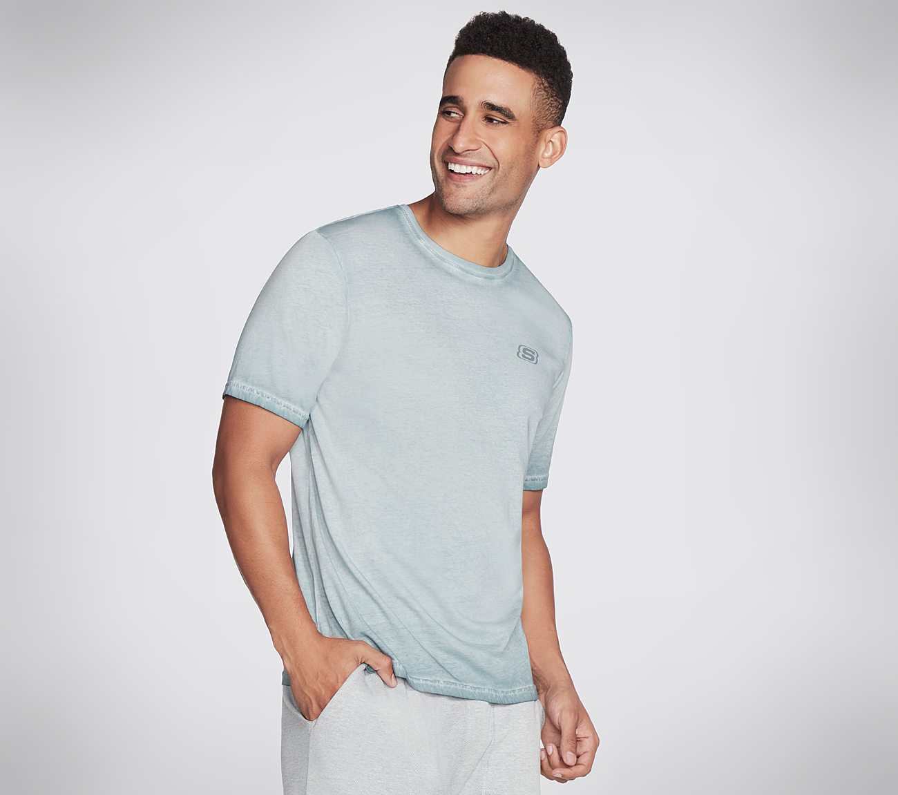 TRIPLE S WASH T-SHIRT, TEAL/BLUE Apparels Bottom View