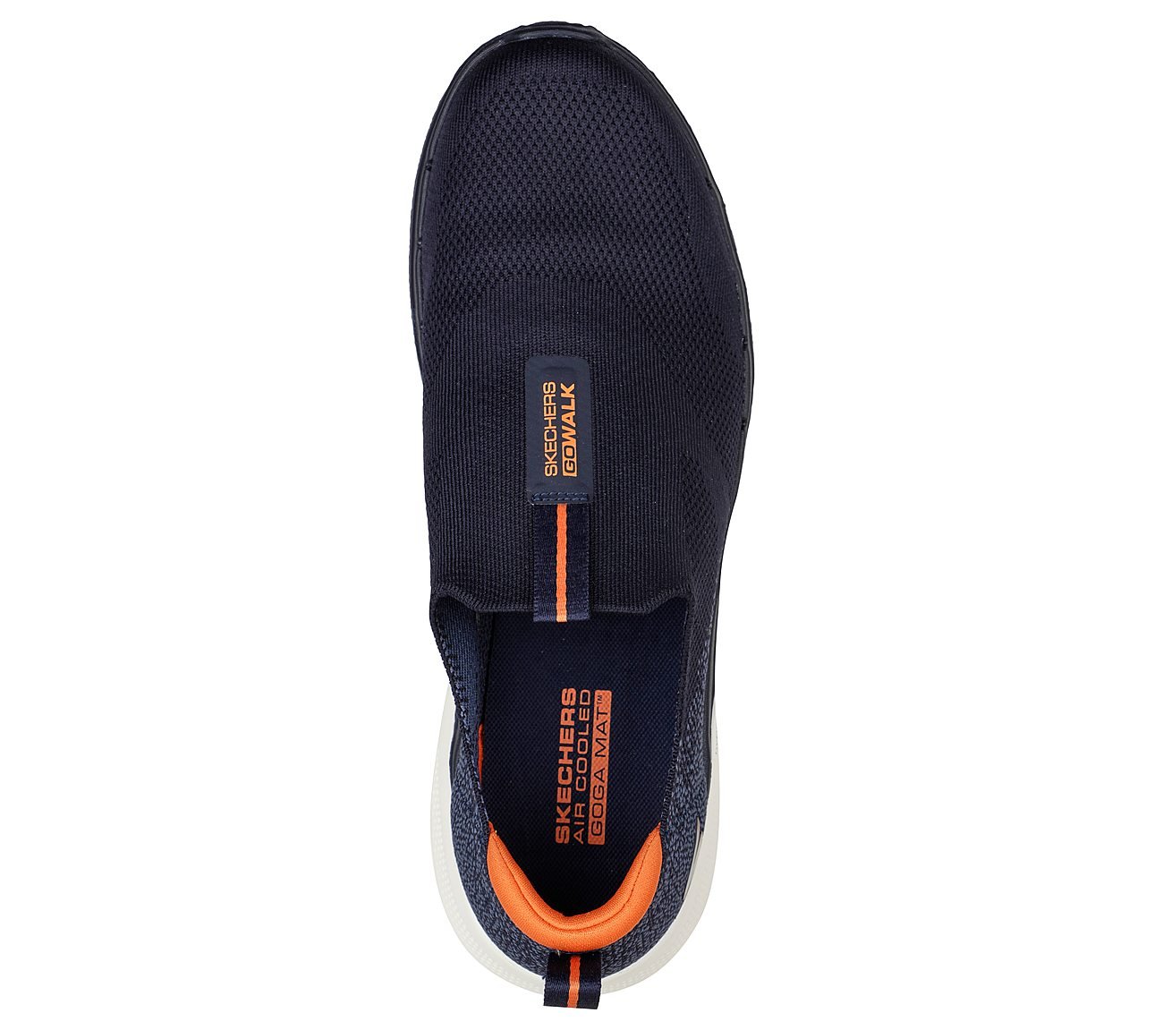 GO WALK 6, NAVY/ORANGE Footwear Top View