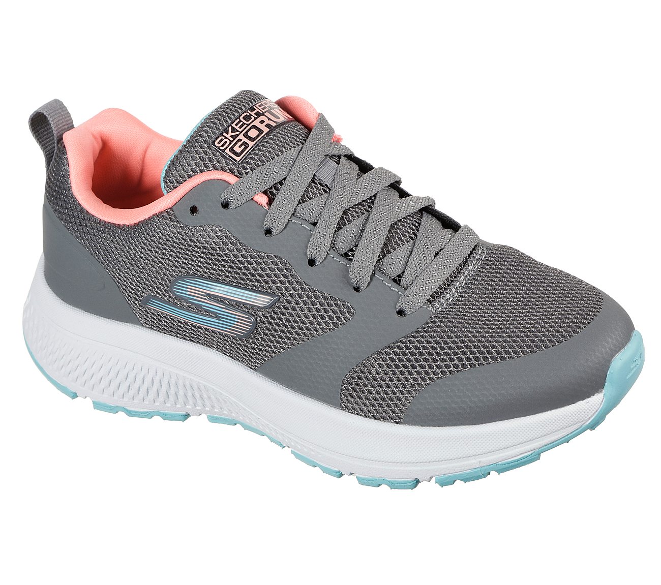 GO RUN CONSISTENT-BRIGHT LOGI, GREY Footwear Lateral View