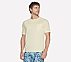 SKECH-BREEZE SLUB POCKET T-SHIRT, NATURAL/YELLOW Apparel Bottom View
