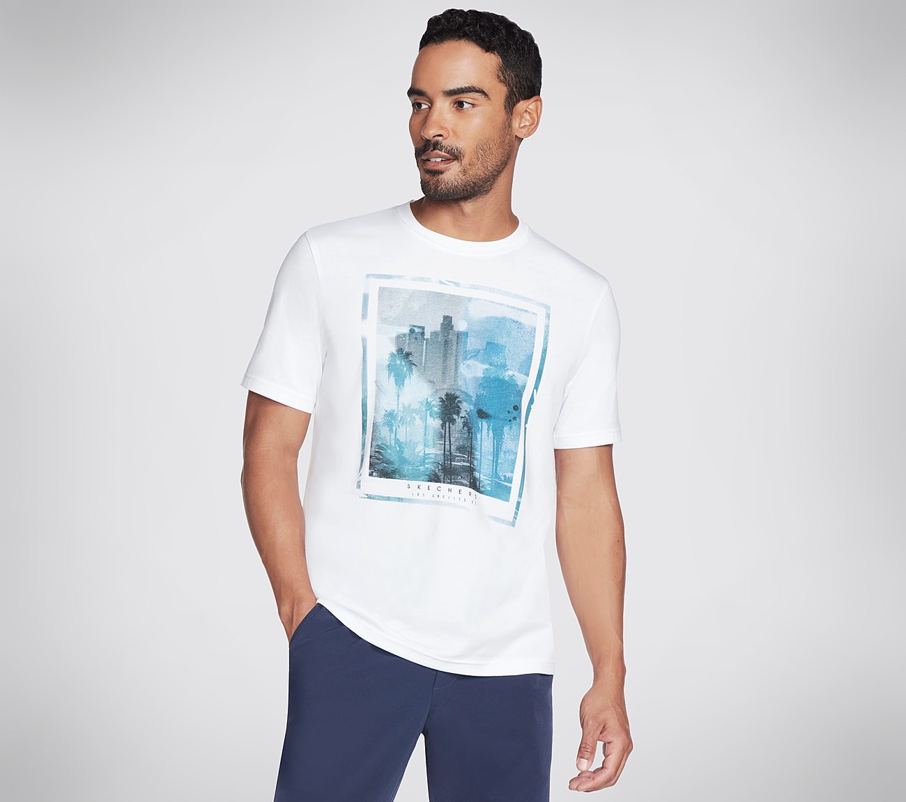 SKECHERS CITY 92 TEE, WWWHITE Apparel Lateral View
