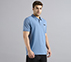 DUAL HIGHLIGHT TIPPING POLO, TAUPE/BLUE