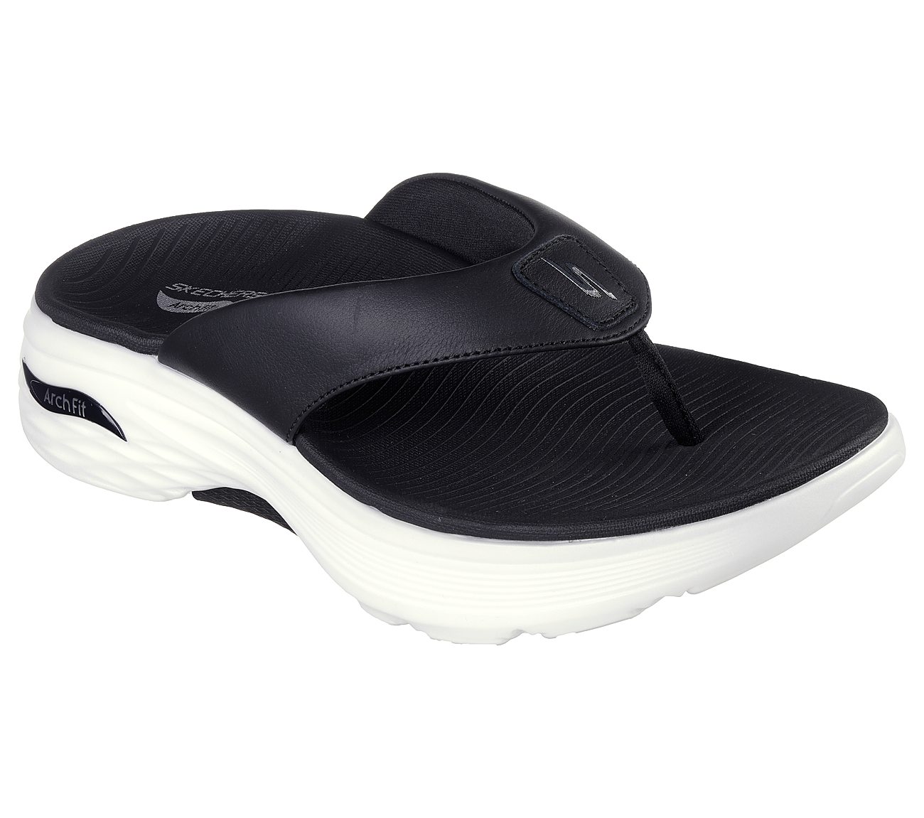 MAX CUSHIONING ARCH FIT PRIME, BLACK/WHITE Footwear Right View