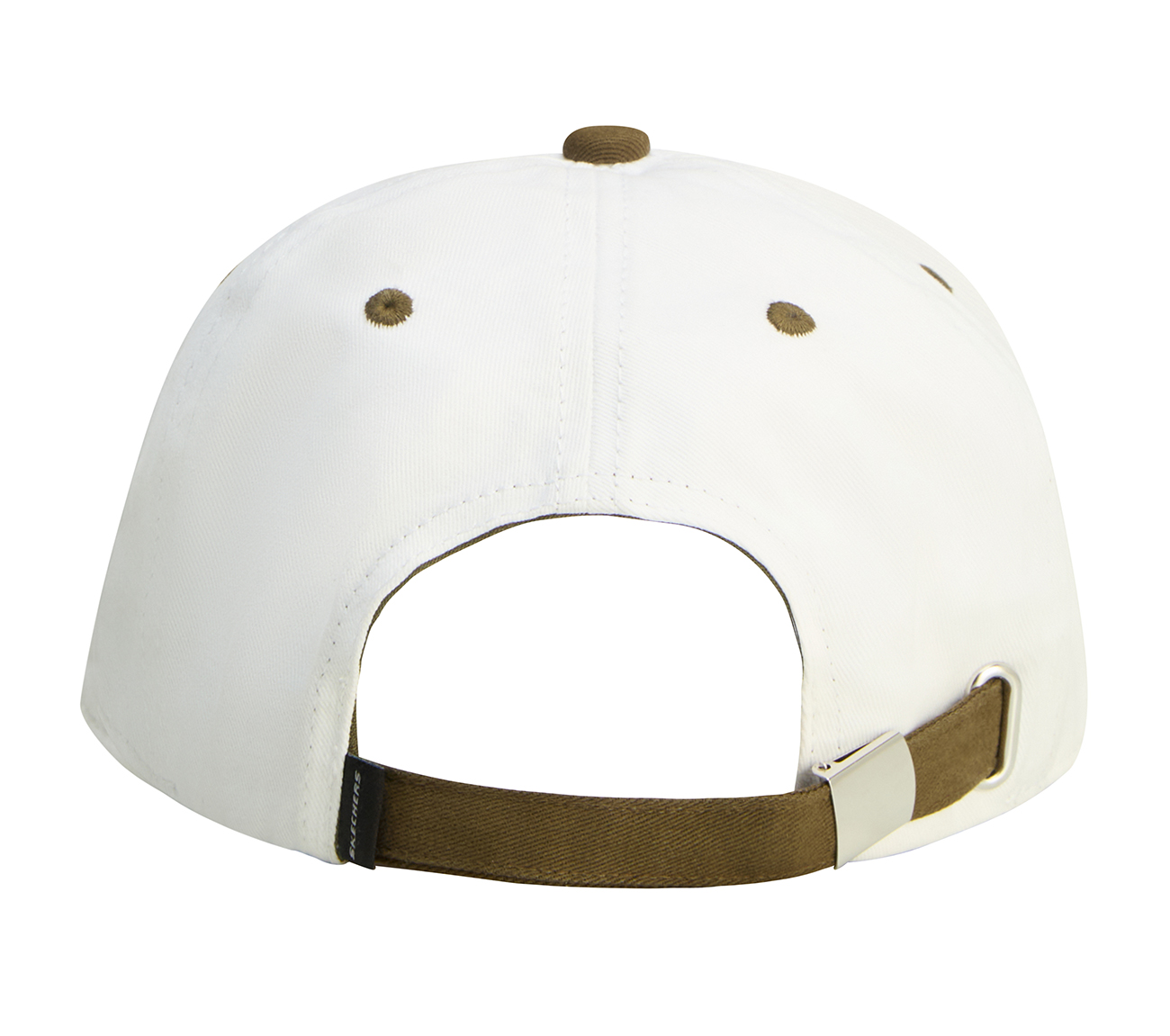 COTTON TWILL BASEBALL HAT , GREEN/WHITE Accessories Bottom View