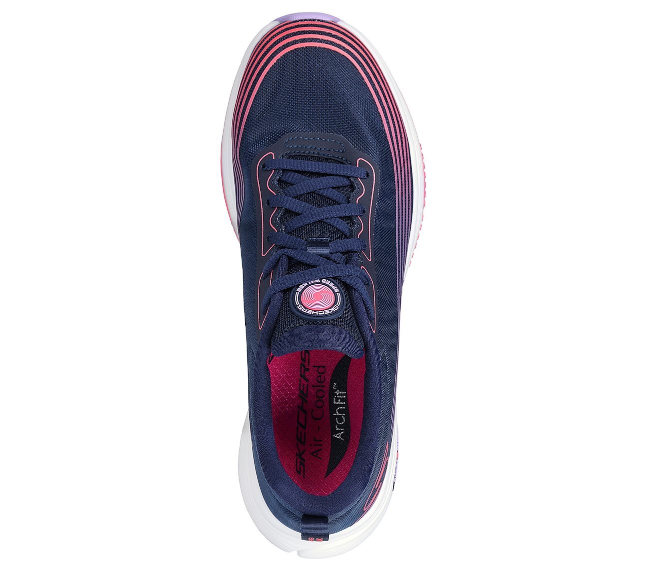 GO WALK SPEED WALKER, NAVY/LAVENDER Footwear Top View