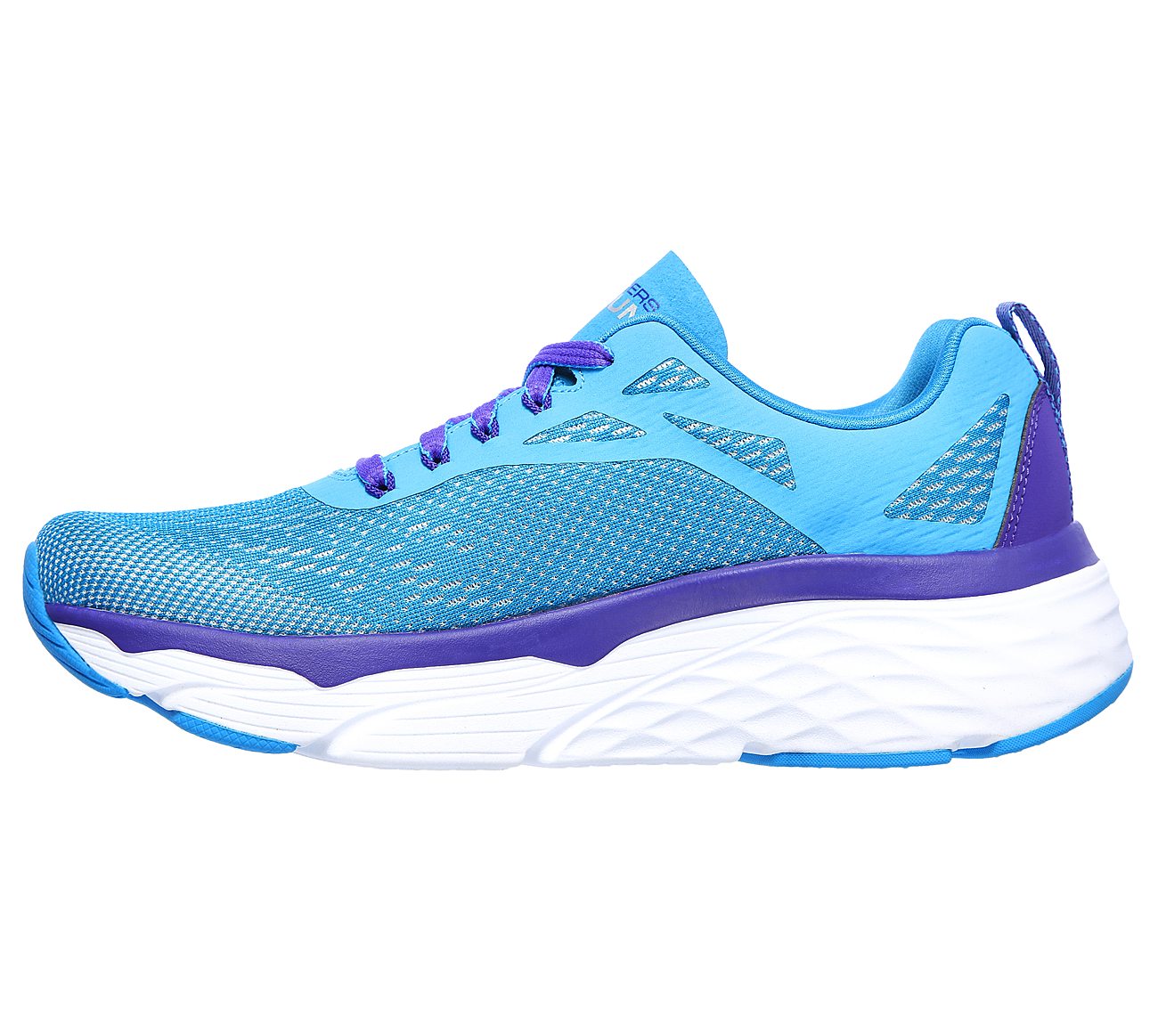 MAX CUSHIONING ELITE- SPARK, TURQUOISE/PURPLE Footwear Left View