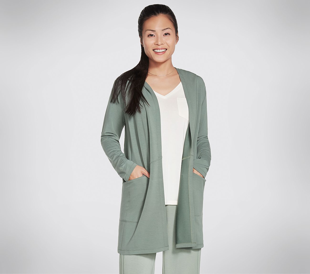 RESTFUL HOODIGAN, LIGHT GREEN Apparels Lateral View