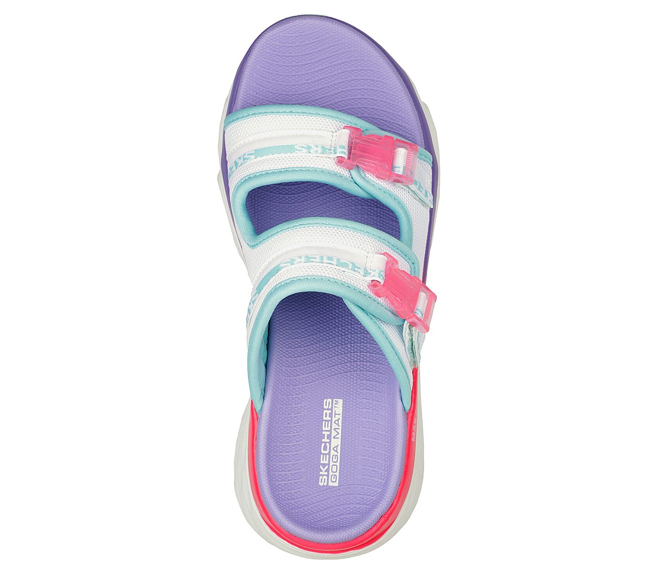 MAX CUSHIONING SANDAL - OBVI, WHITE/MULTI Footwear Top View