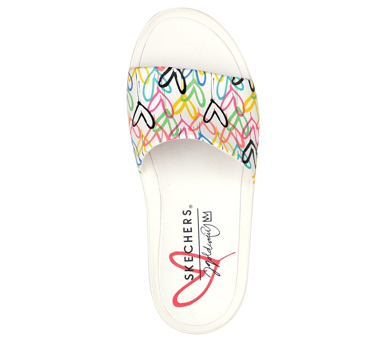 CALI CHARM - TRUST LOVE, WHITE/MULTI Footwear Top View