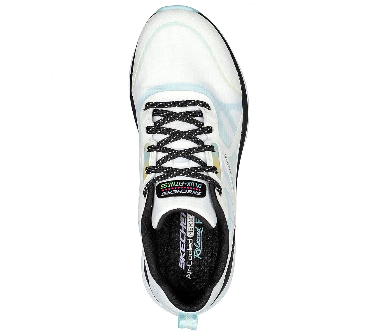 D'LUX FITNESS-BRIGHT BALANCE, WHITE/BLACK/BLUE Footwear Top View