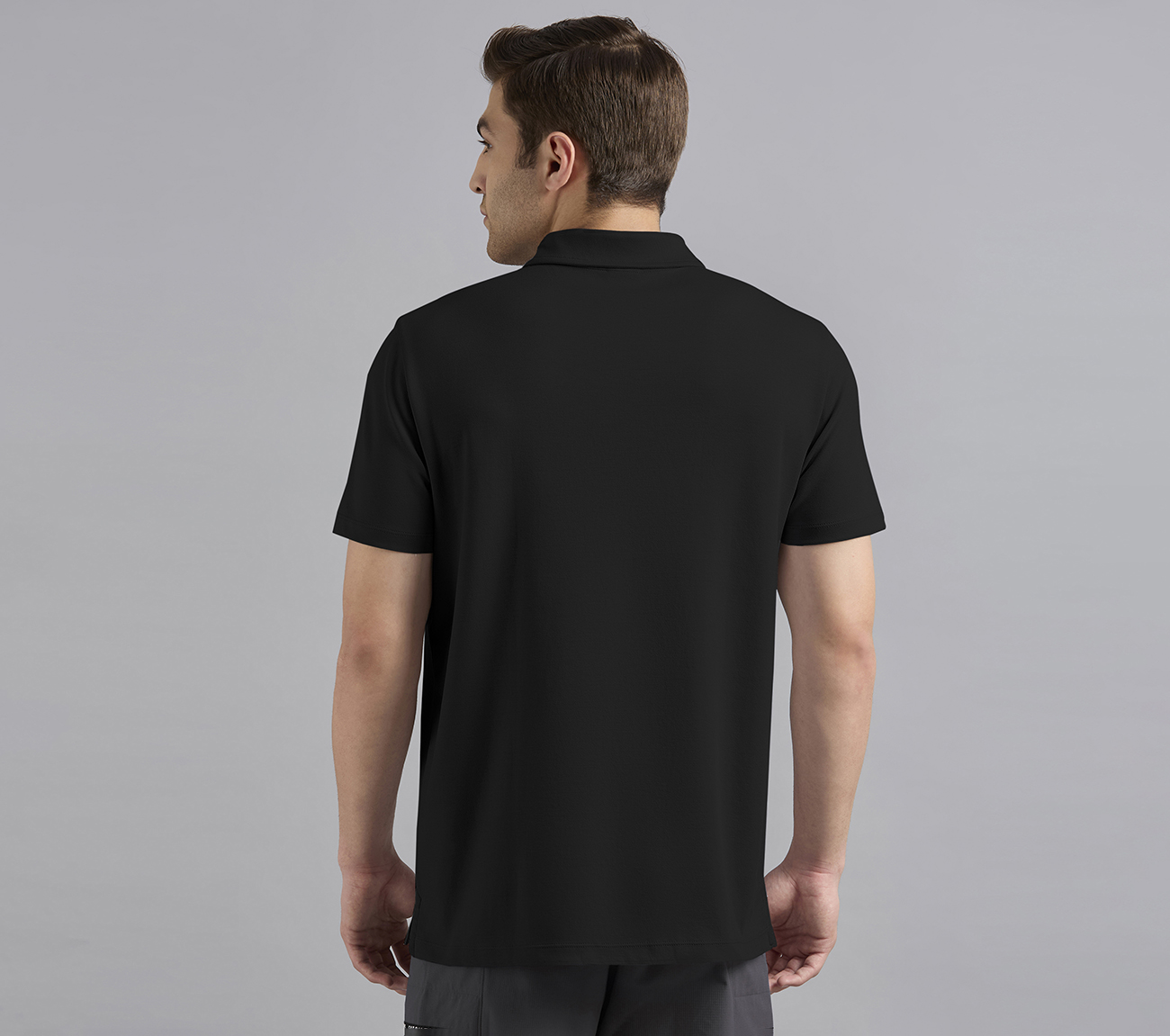 OVERSIZED FLOCK BRANDING POLO, BLACK
