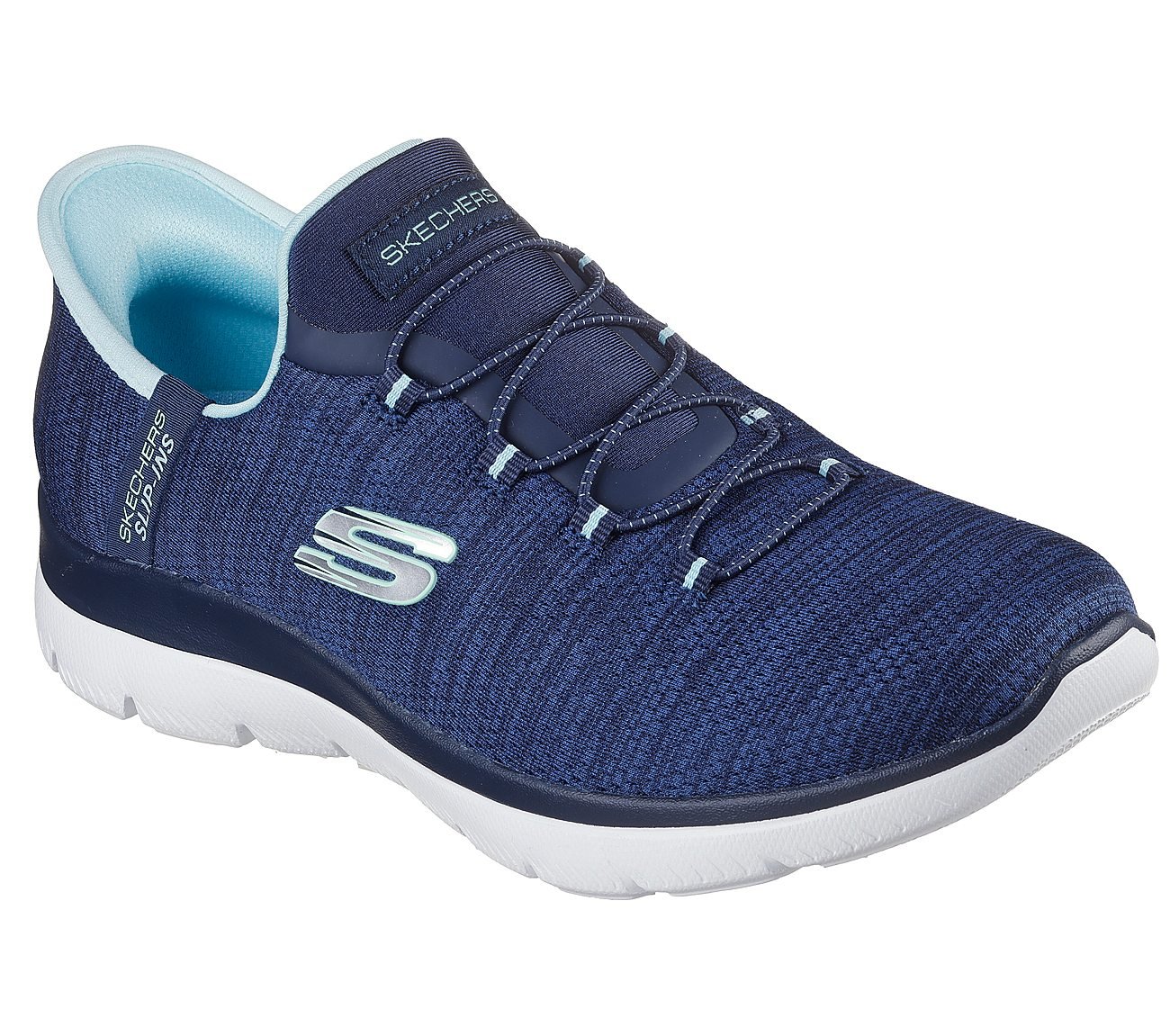 SUMMITS-EVERYDAY SET, NAVY/AQUA Footwear Top View