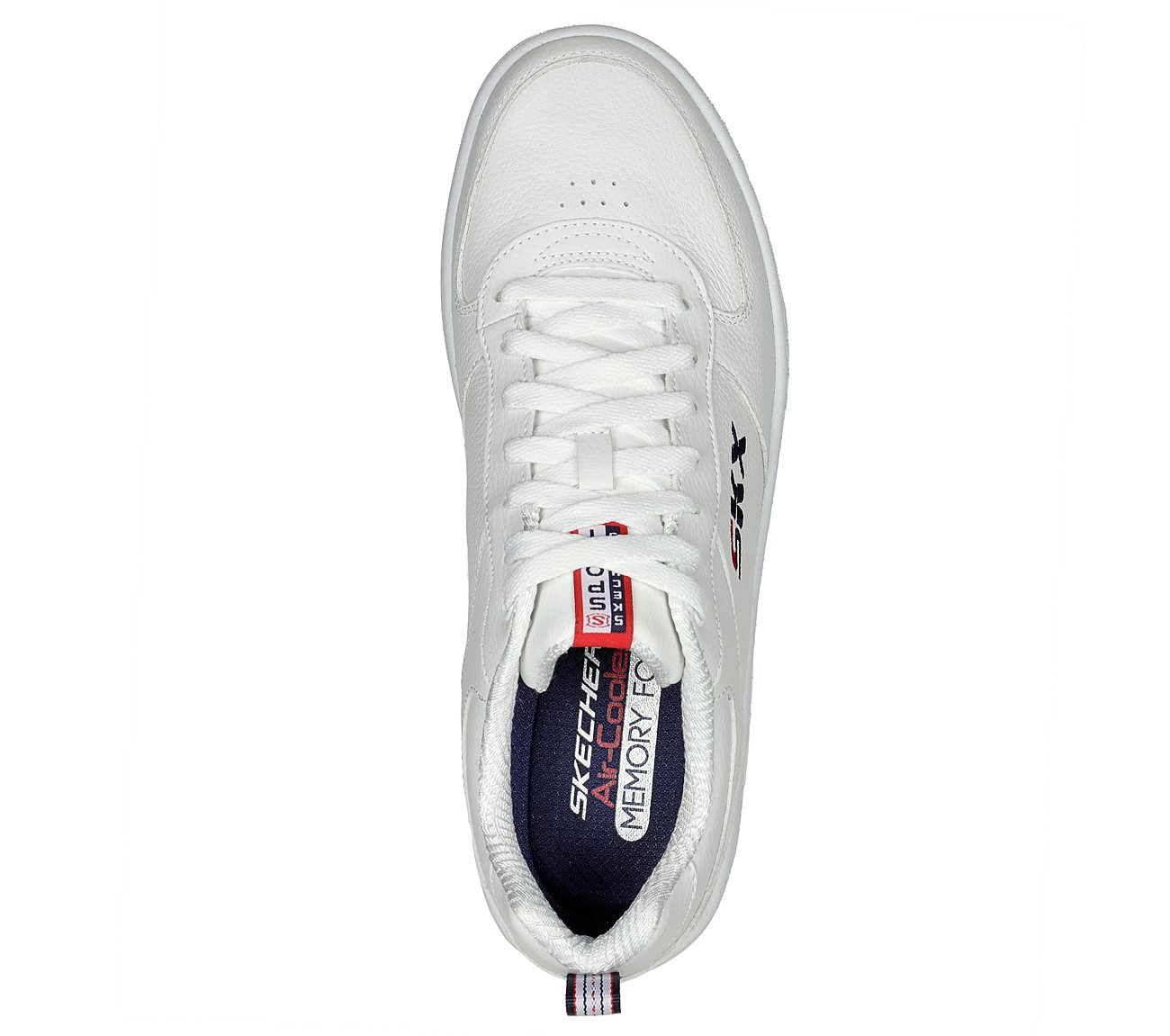 SPORT COURT 92, WHITE/NAVY/RED Footwear Top View