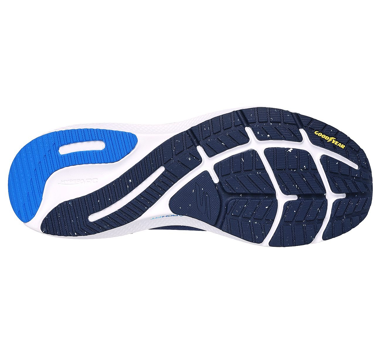 GO RUN PURE 4, NAVY/BLUE Footwear Bottom View