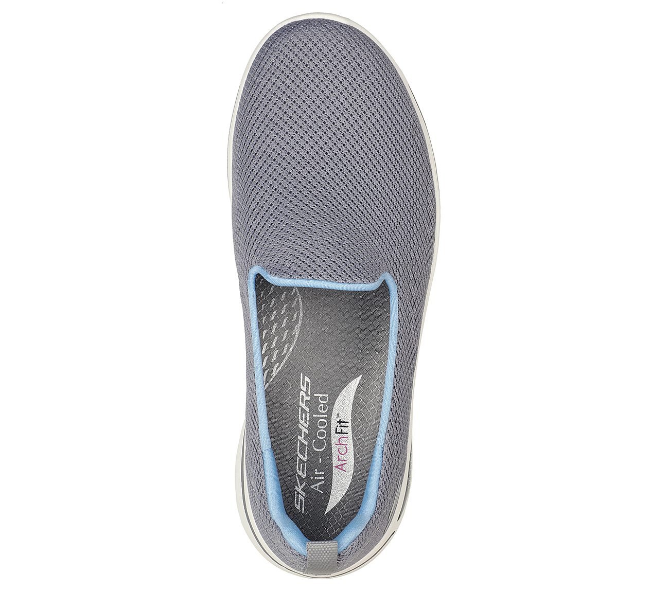 GO WALK ARCH FIT - GRATEFUL, GREY/BLUE Footwear Top View