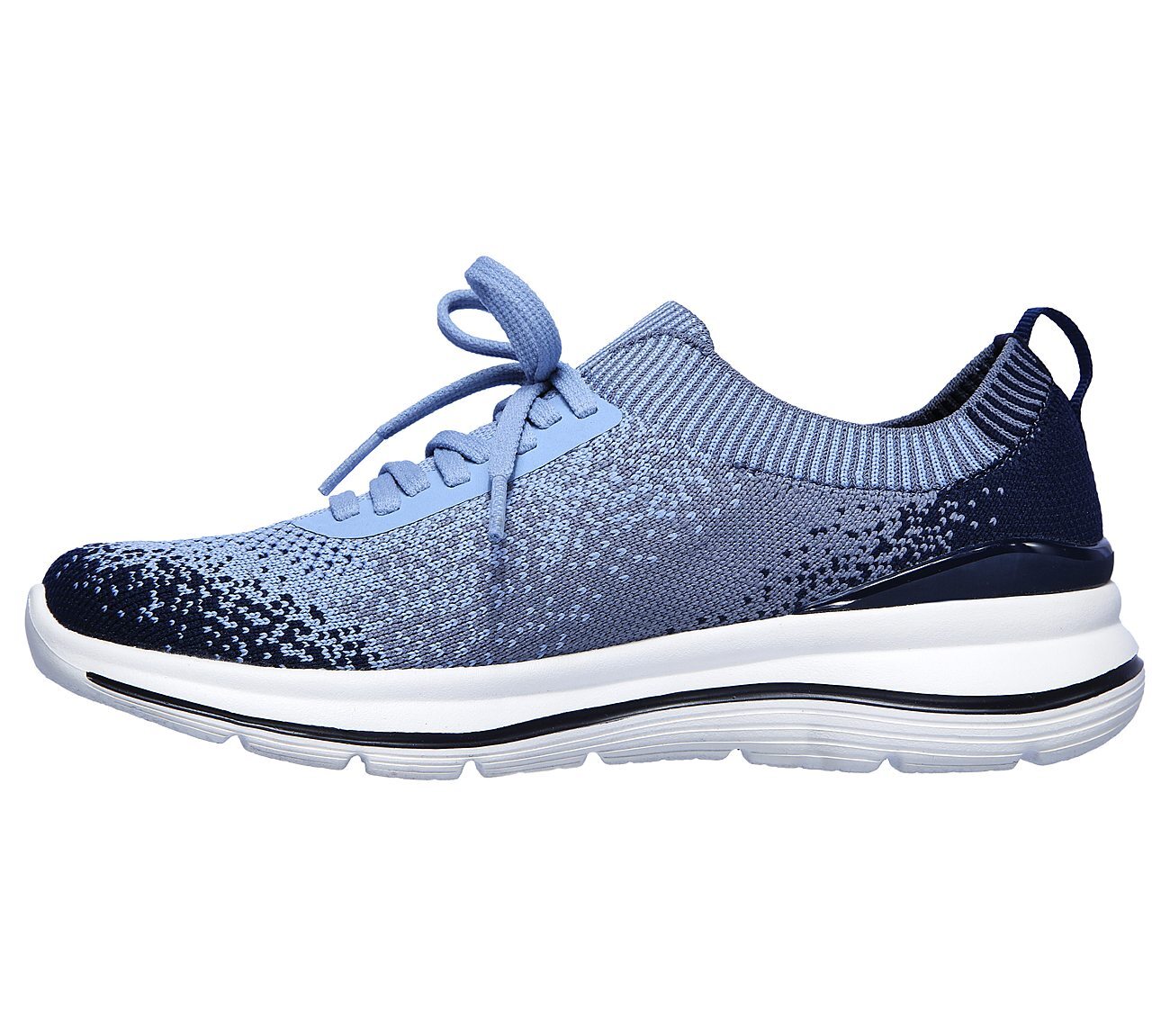 Skechers Navy/Blue Go Walk Stretch Fit Womens Lace Up Shoes - Style ID ...