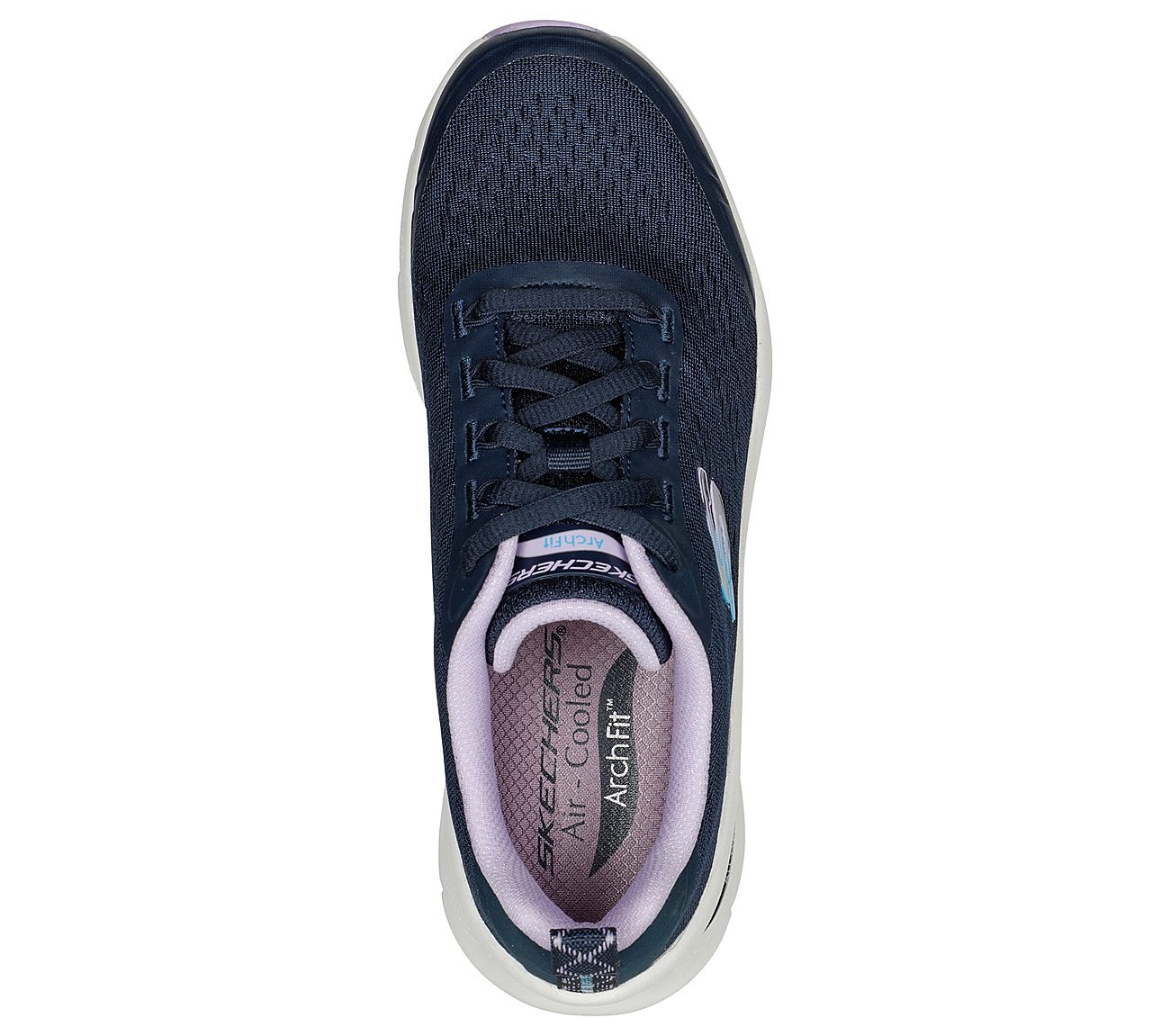 ARCH FIT D'LUX-COZY PATH, NAVY/LAVENDER Footwear Top View