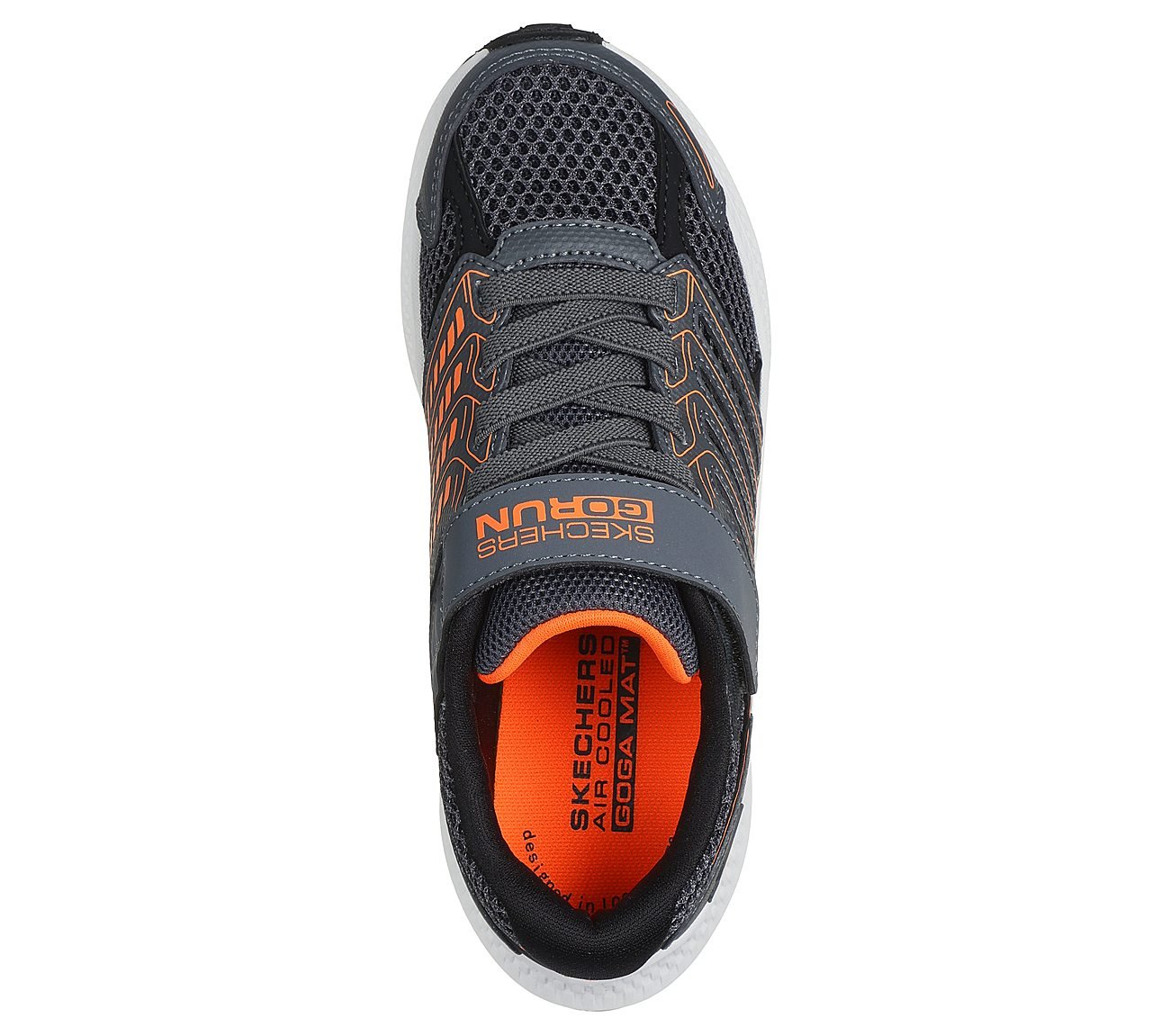 GO RUN CONSISTENT 2, CHARCOAL/ORANGE Footwear Top View