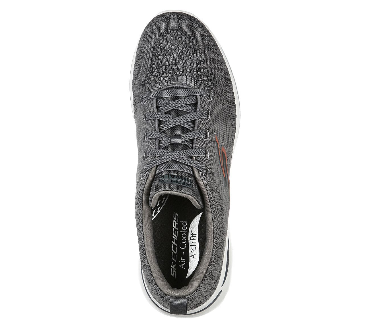 GO WALK ARCH FIT-GRAND SELECT, CCHARCOAL Footwear Top View