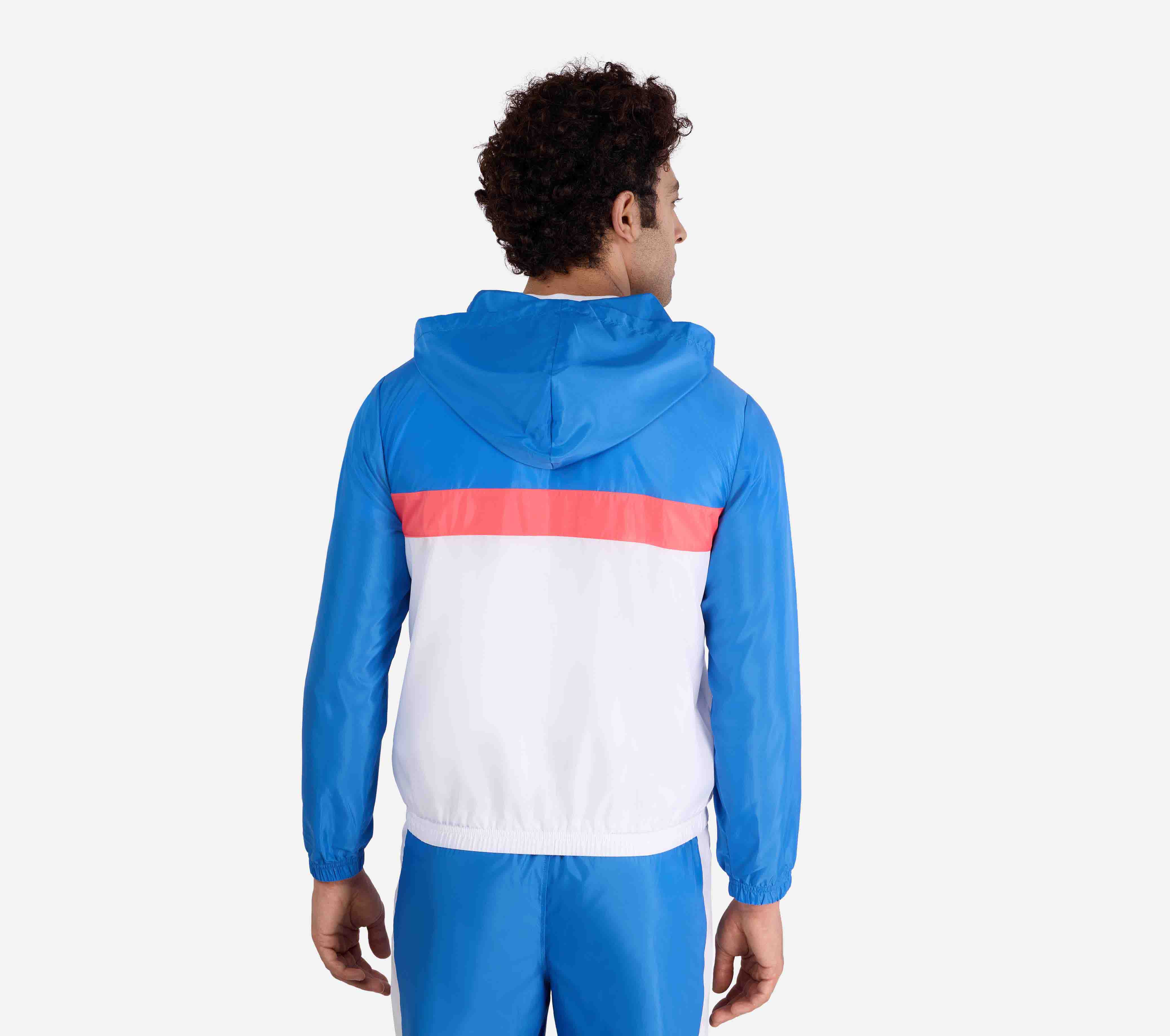 SPEED ELITE HOODED TRACK JACK, BLUE/GREEN