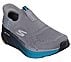 SKECHERS SLIP-INS: MAX CUSHIONING PREMIER 2, GREY/BLUE Footwear Right View