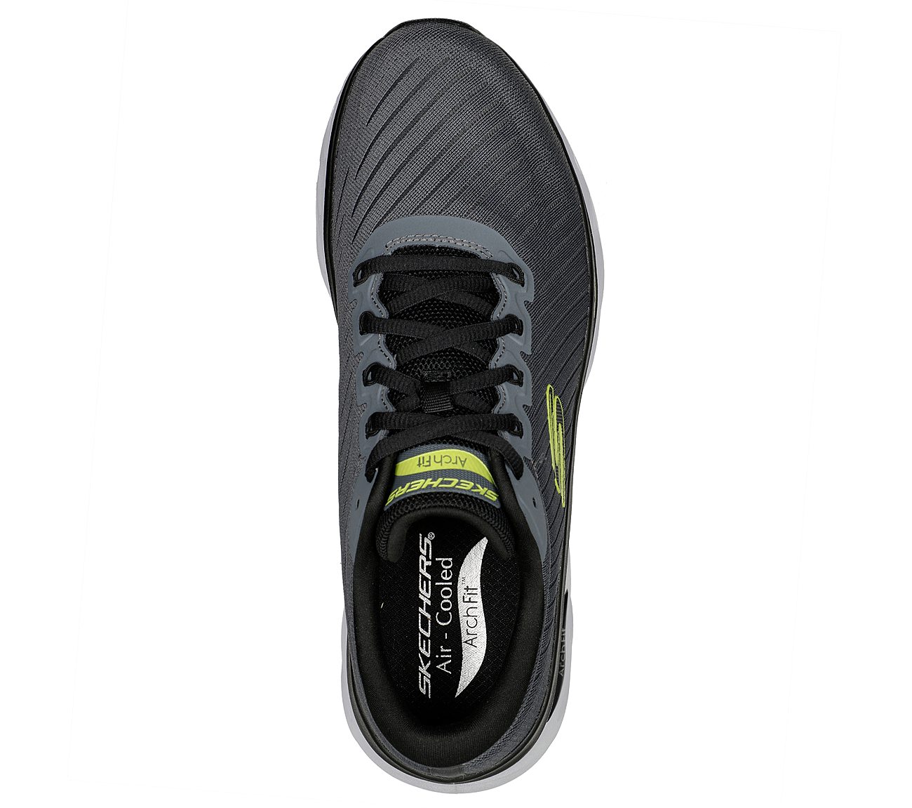 ARCH FIT GLIDE-STEP - KRONOS, CHARCOAL/BLACK Footwear Top View