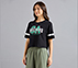 VARSITY PRINT TEE, BLACK