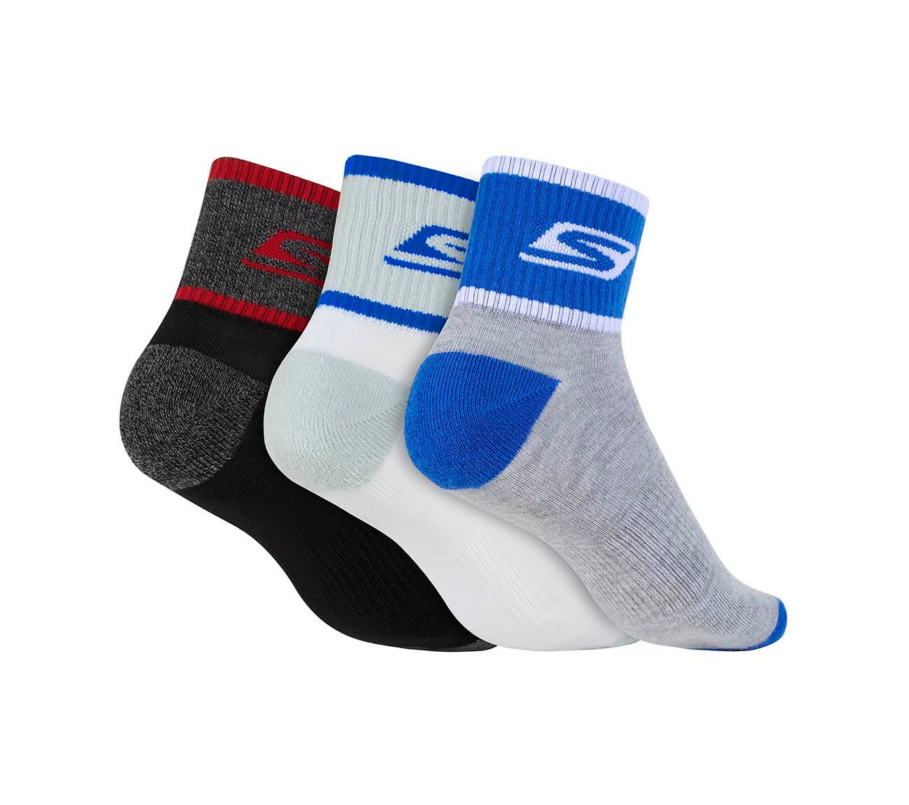3PK MENS HALF TERRY ANKLE, MULTI Accessories Top View