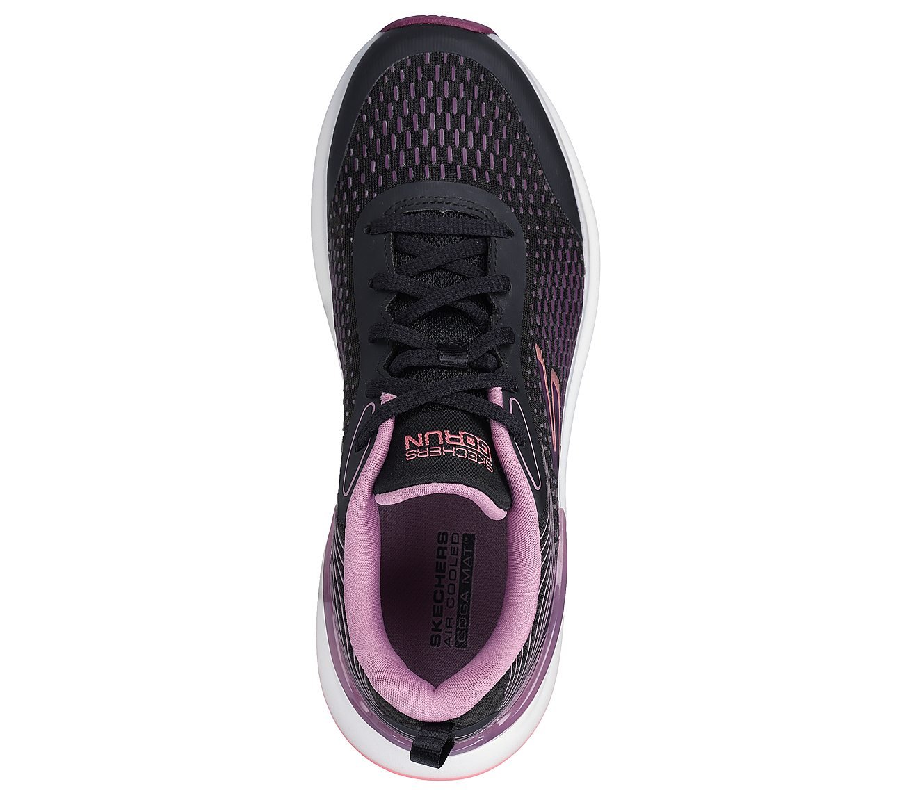 MAX CUSHIONING HYPER BURST, BLACK/MAUVE Footwear Top View