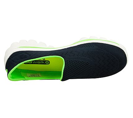 GO WALK 2 - HYPER, NAVY/GREEN Footwear Bottom View