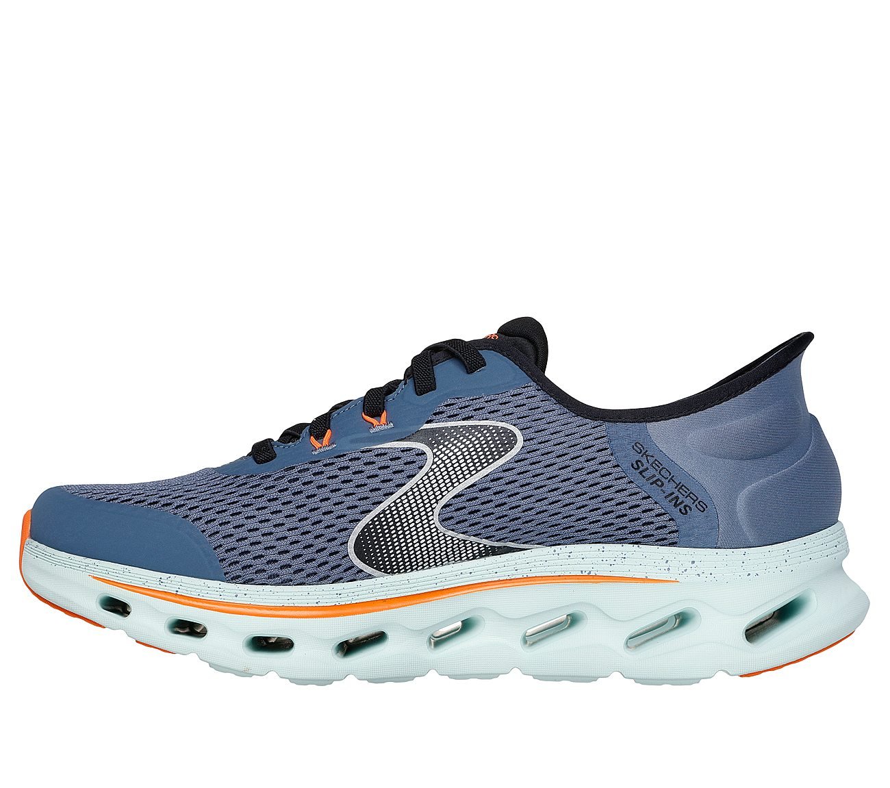 GO WALK GLIDE-STEP 2.0 - ZAND, NAVY/ORANGE Footwear Left View