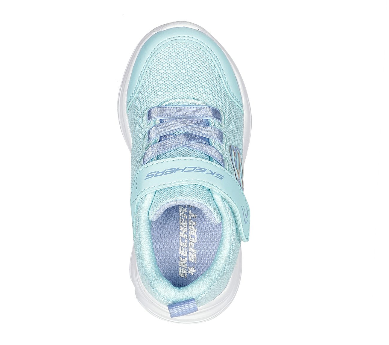 WAVY LITES - BLISSFULLY FREE, AQUA Footwear Top View