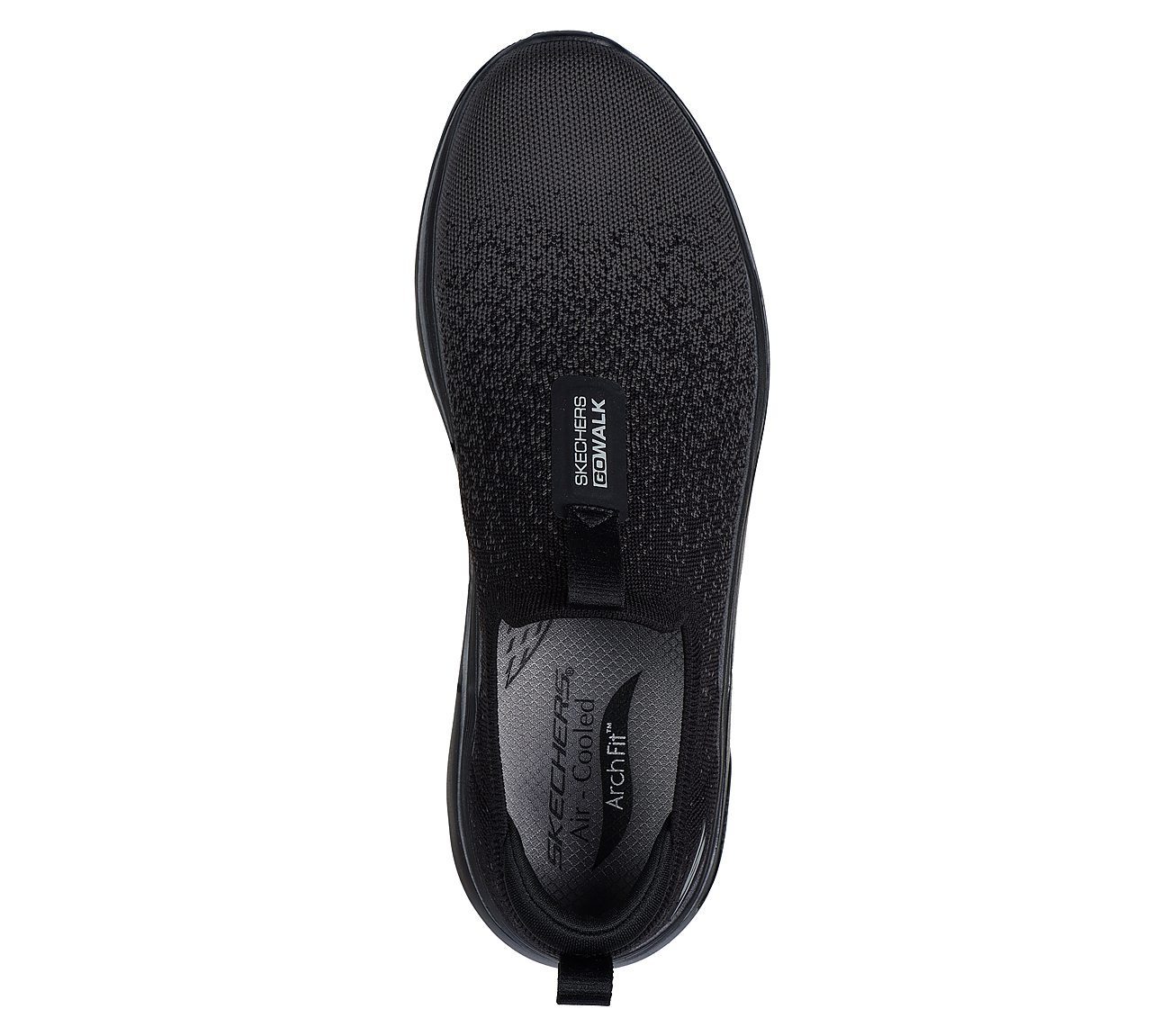 GO WALK ARCH FIT 2.0 - LINEAR, BLACK Footwear Top View