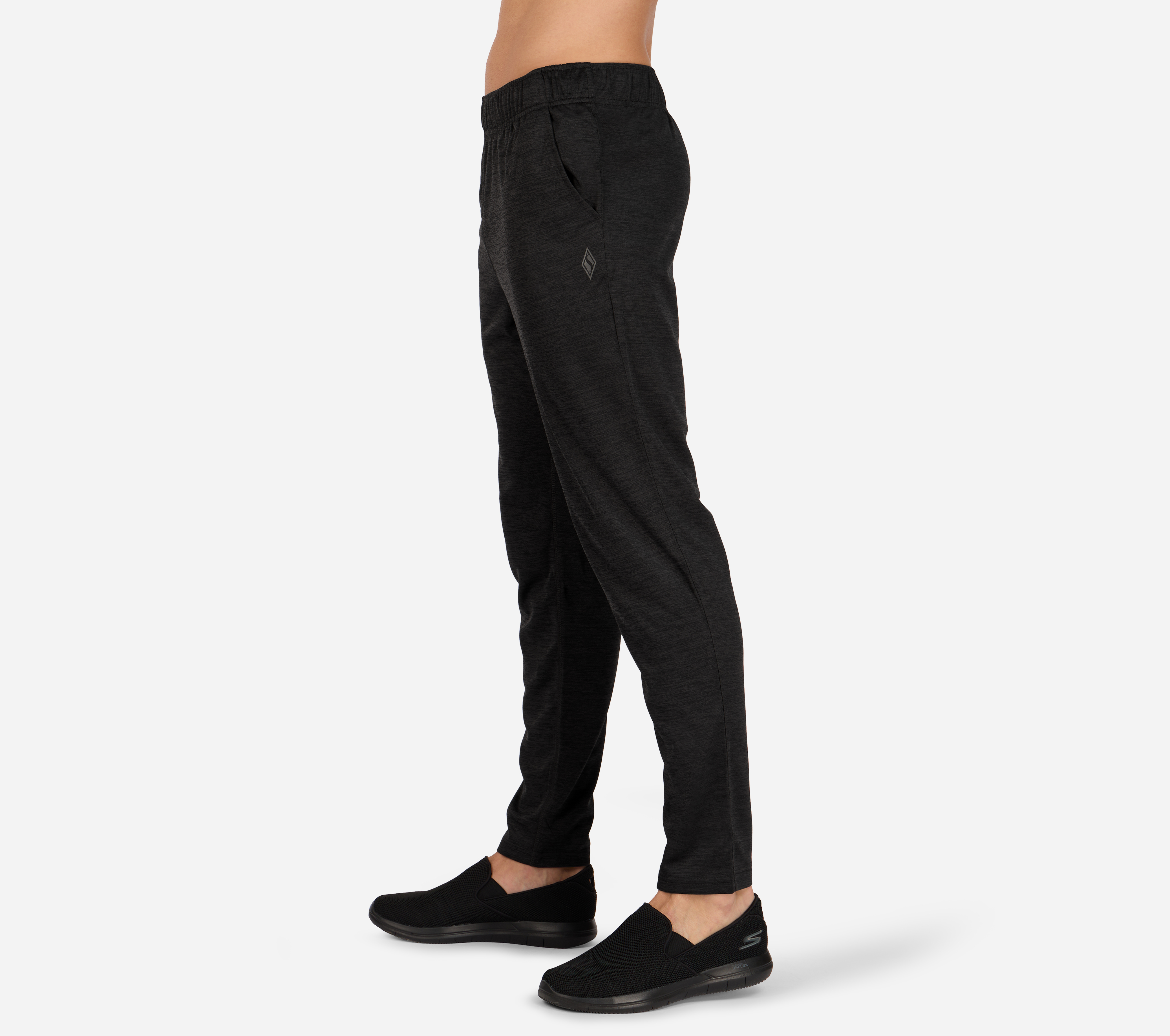 SKECH KNITS RIVAL TAPER PANT, BLACK/CHARCOAL Apparels Top View