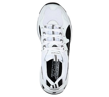 D'LITES 3-ZENWAY, WHITE BLACK Footwear Top View