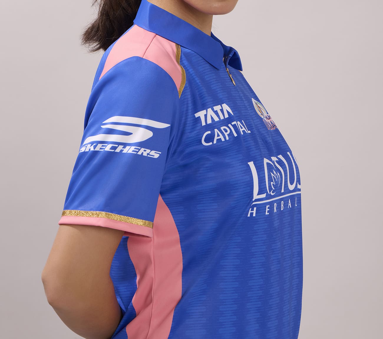 MUMBAI INDIANS WPL FAN JERSEY 2026, NVY/WHT/LT. BLUE Apparel Right View