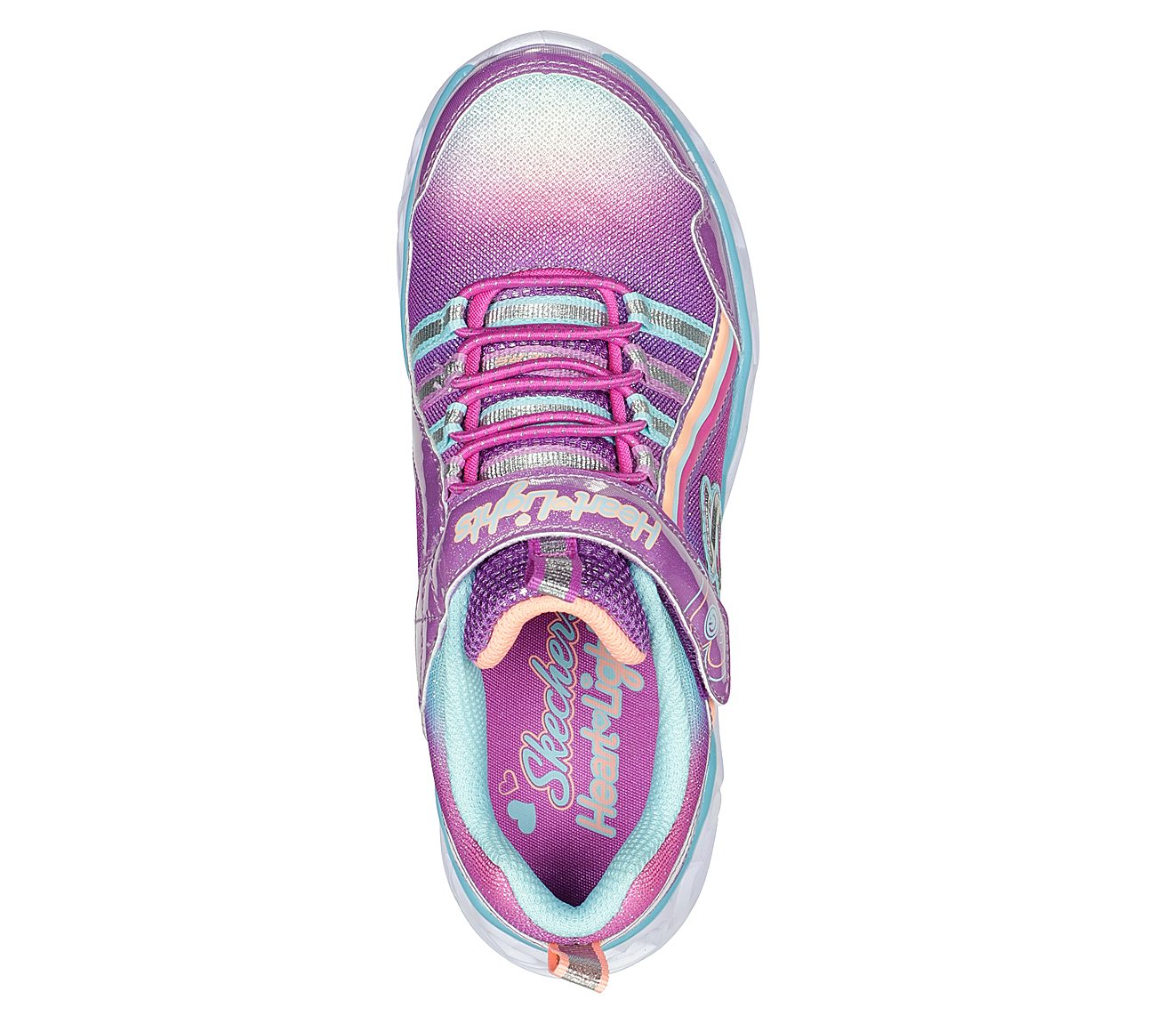 HEART LIGHTS - RAINBOW LUX, PURPLE MULTI Footwear Top View