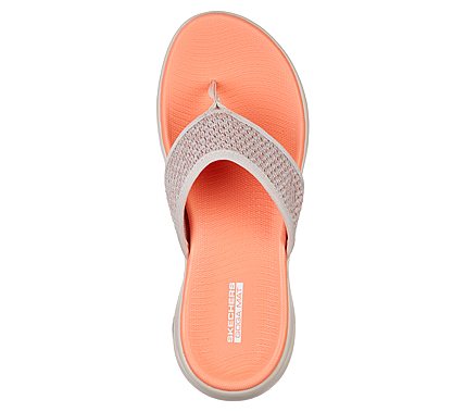 ON-THE-GO 600 - GLOSSY, TAUPE/ORANGE Footwear Top View