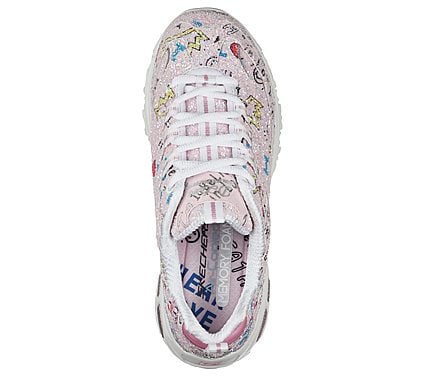 D'LITES-LUV STORY, PINK/MULTI Footwear Top View