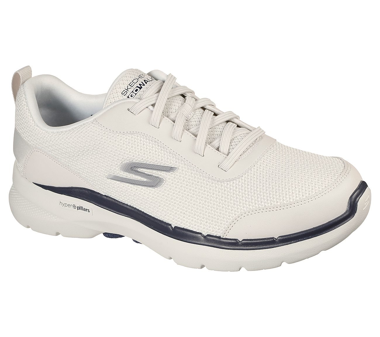 GO WALK 6 - BOLD KNIGHT, WHITE/NAVY Footwear Right View