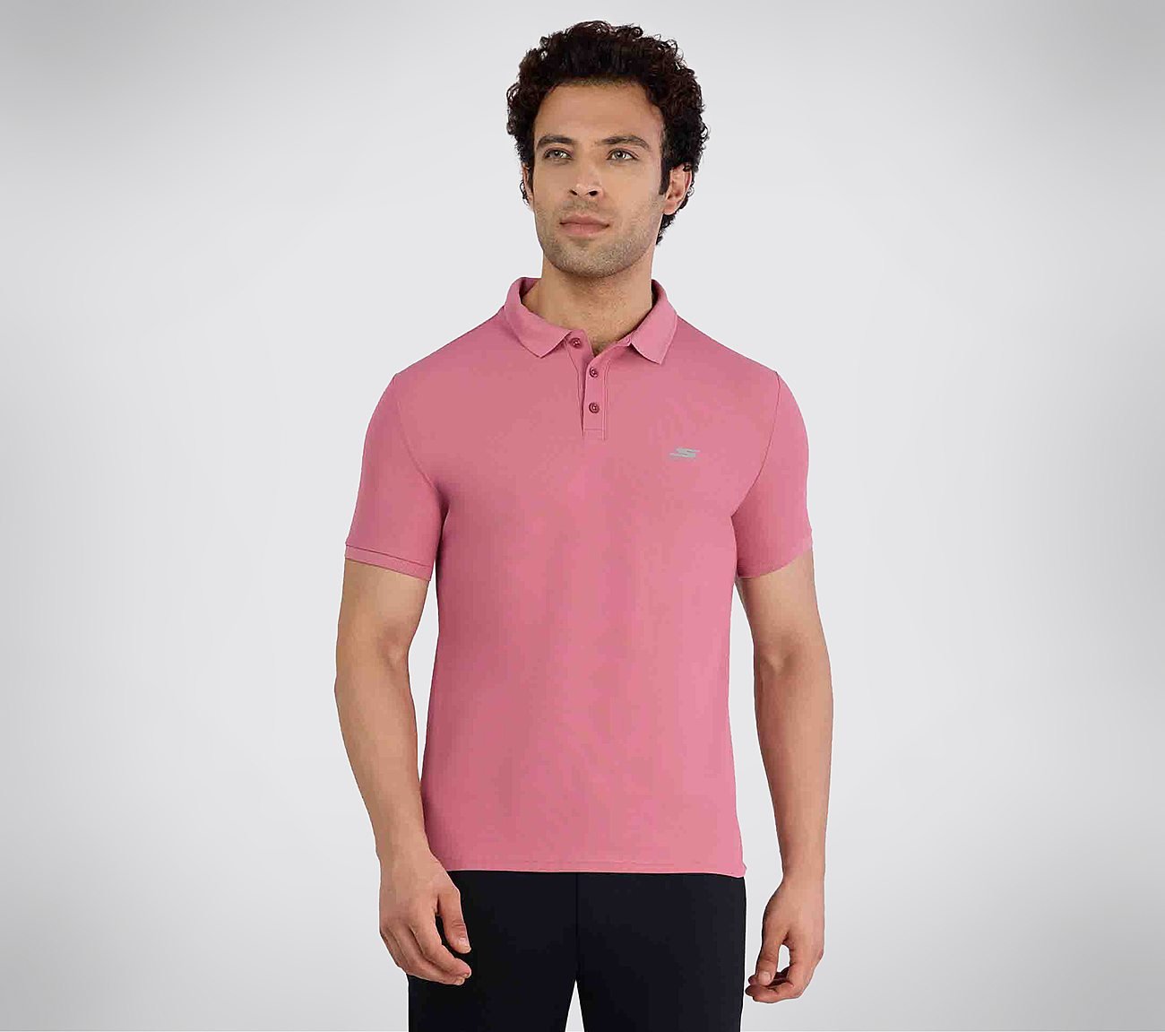 SS PERFORMANCE POLO, CHARCOAL/CORAL