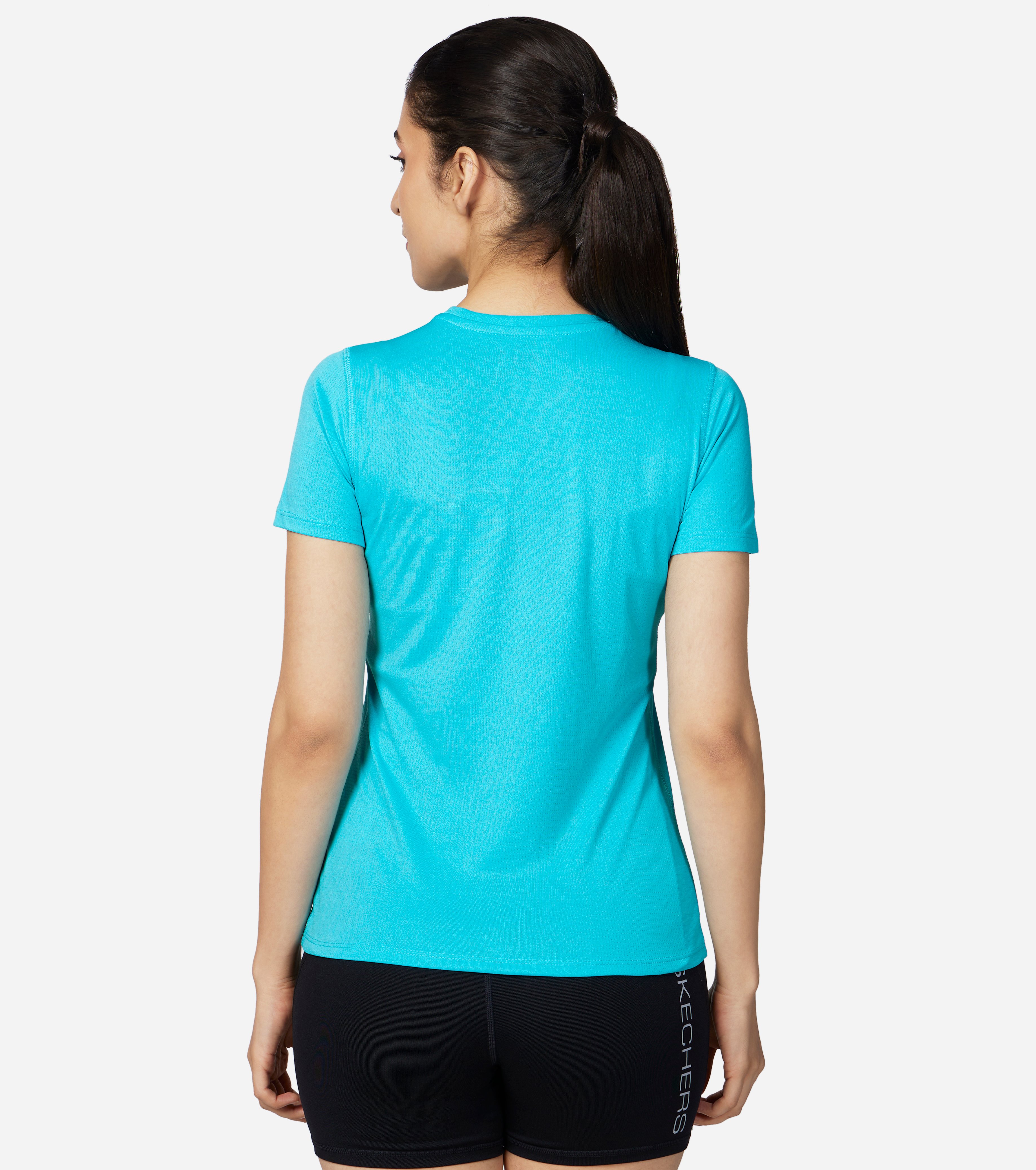 ELITE TECH T-SHIRT, LIGHT BLUE/TURQUOISE Apparels Bottom View