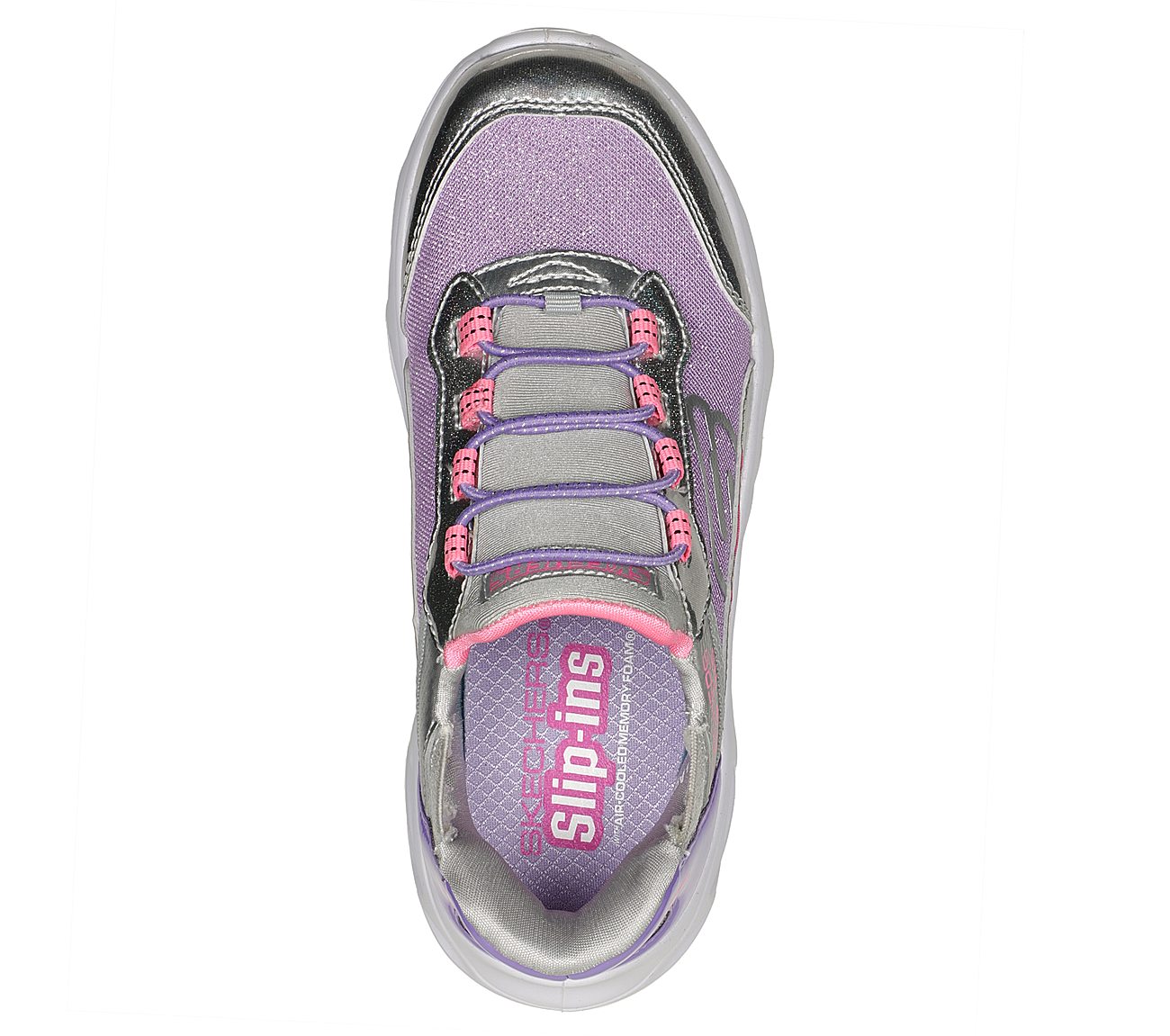 FLEX GLIDE, GREY/LAVENDER Footwear Top View