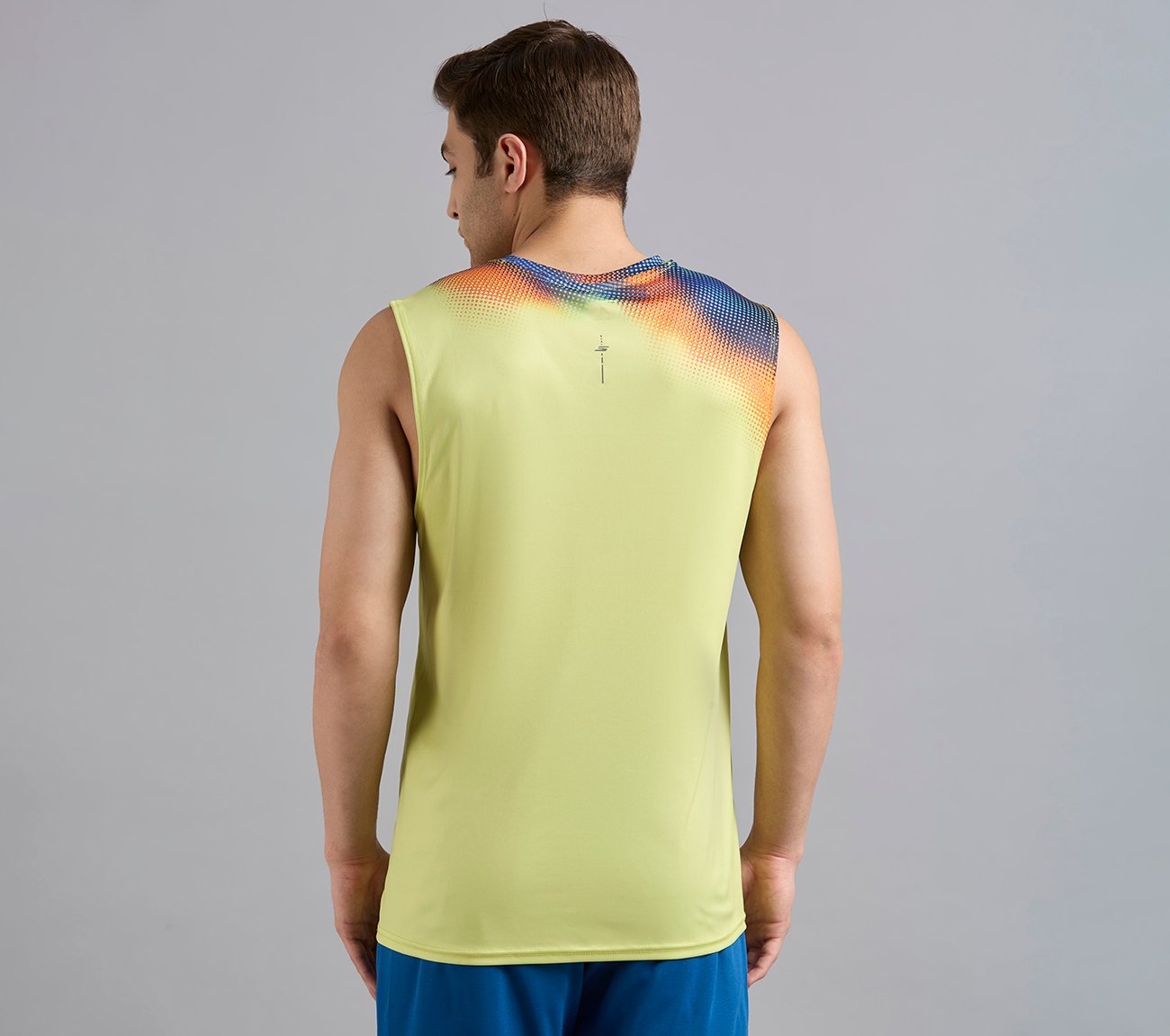 SHOULDER GRAFFITI PICKLEBALL TANK, MINT/YELLOW