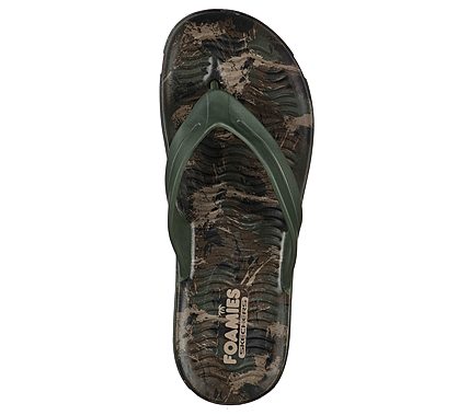SAND BAR - HIDE OUT, OOLIVE Footwear Top View
