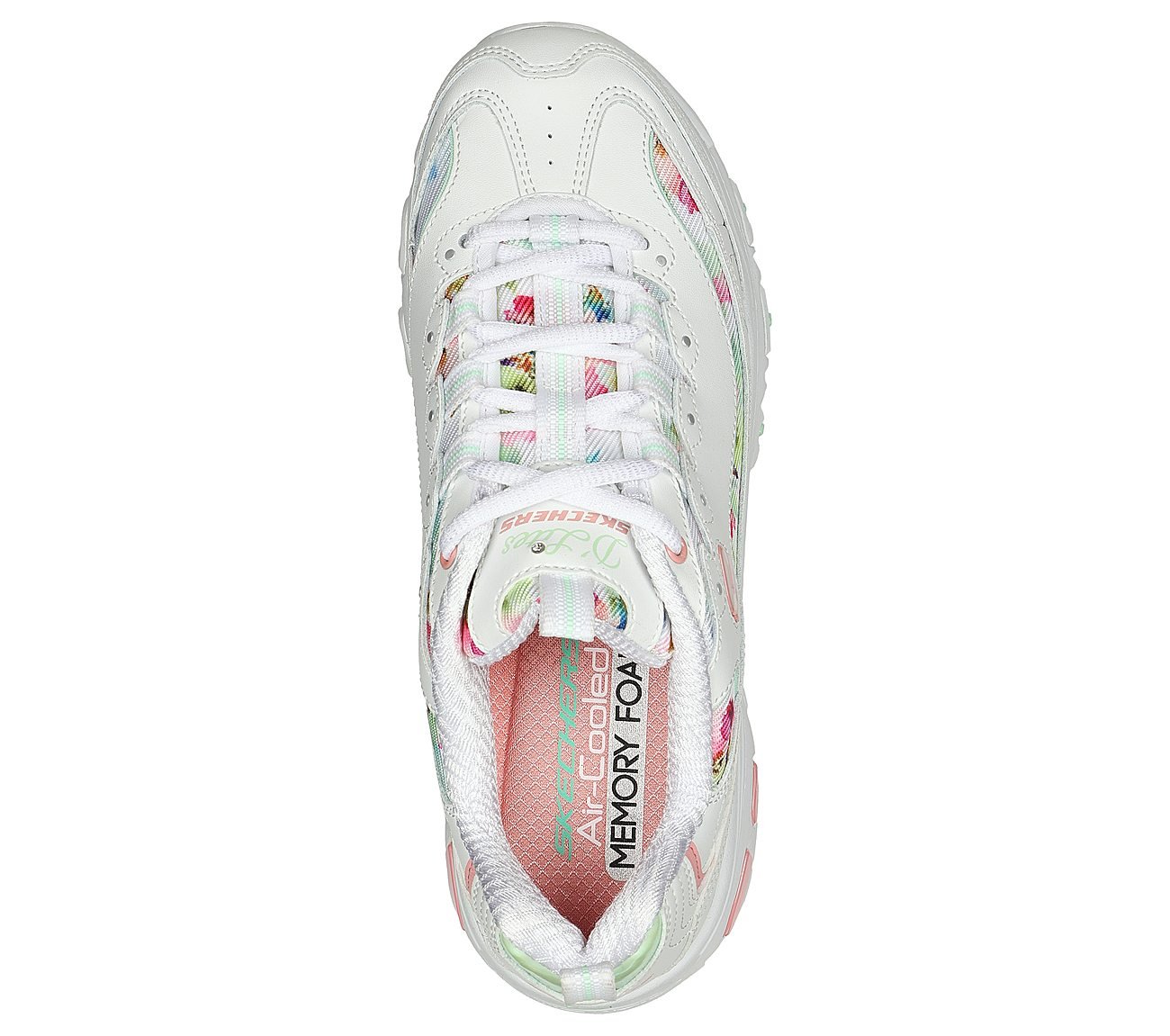 D'LITES, WHITE/MULTI Footwear Top View