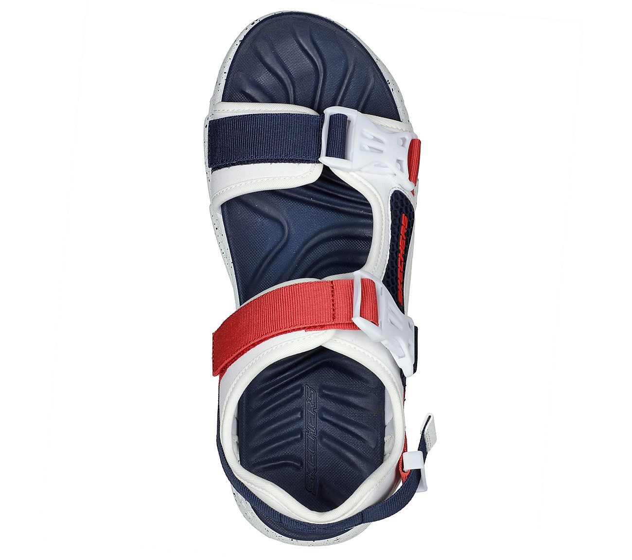 STAMINA SANDAL-STREAMER, WHITE/NAVY/RED Footwear Top View