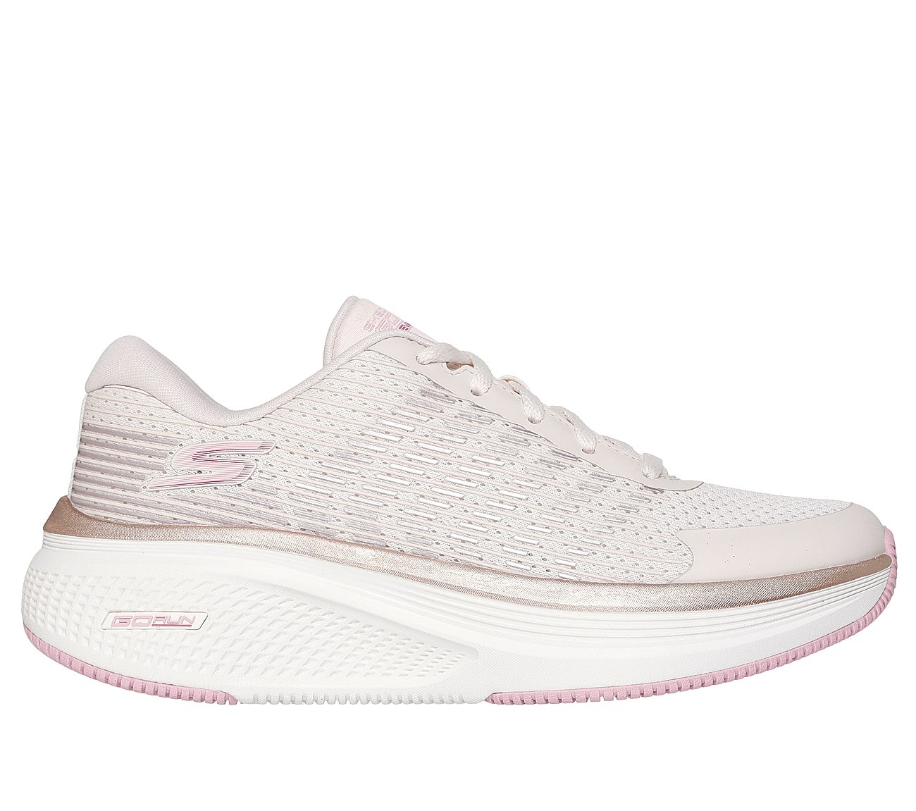 GO RUN ELEVATE 2, NATURAL/PINK Footwear Lateral View