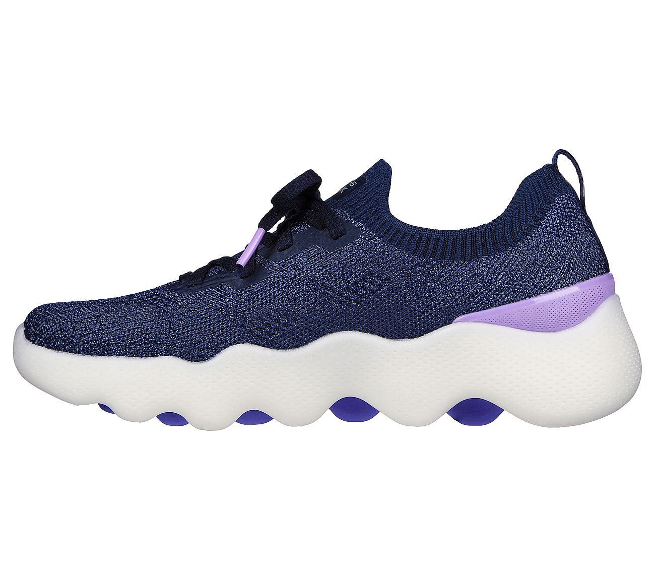 GO WALK MASSAGE FIT - UPSURGE, NAVY/LAVENDER Footwear Left View