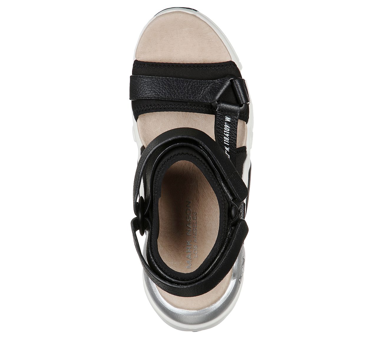 NEO BLOCK - DIDI, BLACK/WHITE Footwear Top View